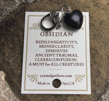 Load image into Gallery viewer, Clarity Black Obsidian Healing Pet Pendant