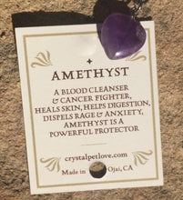 Load image into Gallery viewer, Protection Amethyst Healing Pet Pendant