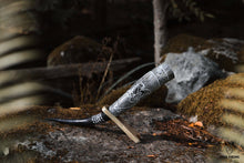 Load image into Gallery viewer, Handcrafted Drinking Horn Ravens Viking Ship | OnlyViking: Ravens 14-18 inches / Metal Stand