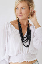 Load image into Gallery viewer, Timber Bead Necklace - Hanalei - Black
