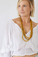 Load image into Gallery viewer, Timber Bead Necklace - Kapalua - Mustard

