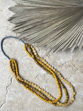 Load image into Gallery viewer, Timber Bead Necklace - Kapalua - Mustard
