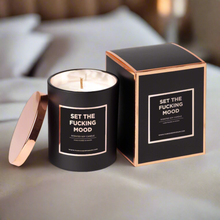 Load image into Gallery viewer, Set The Fucking Mood - Scented Candle: Black Raspberry &amp; Vanilla
