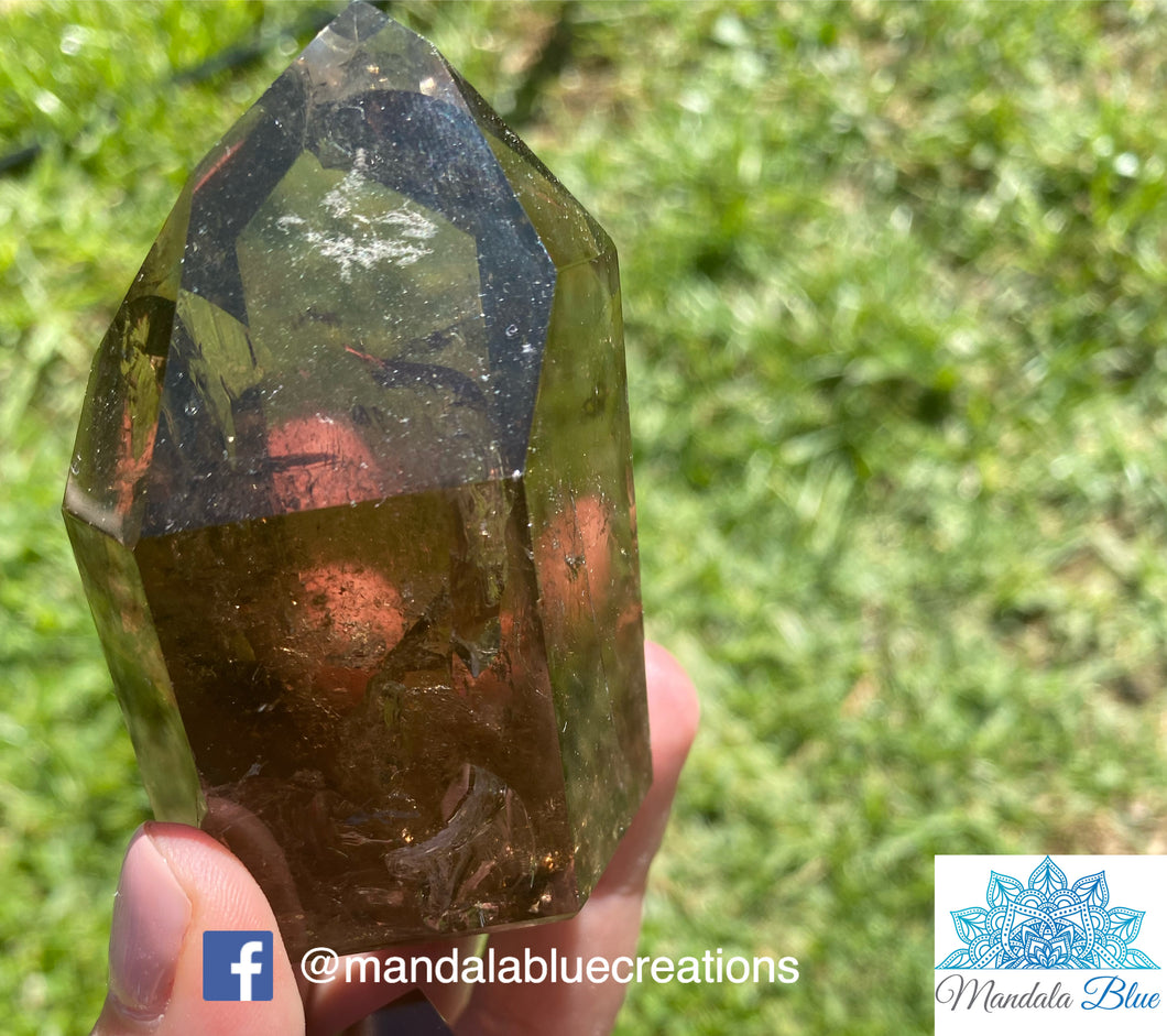 Smokey quartz tower