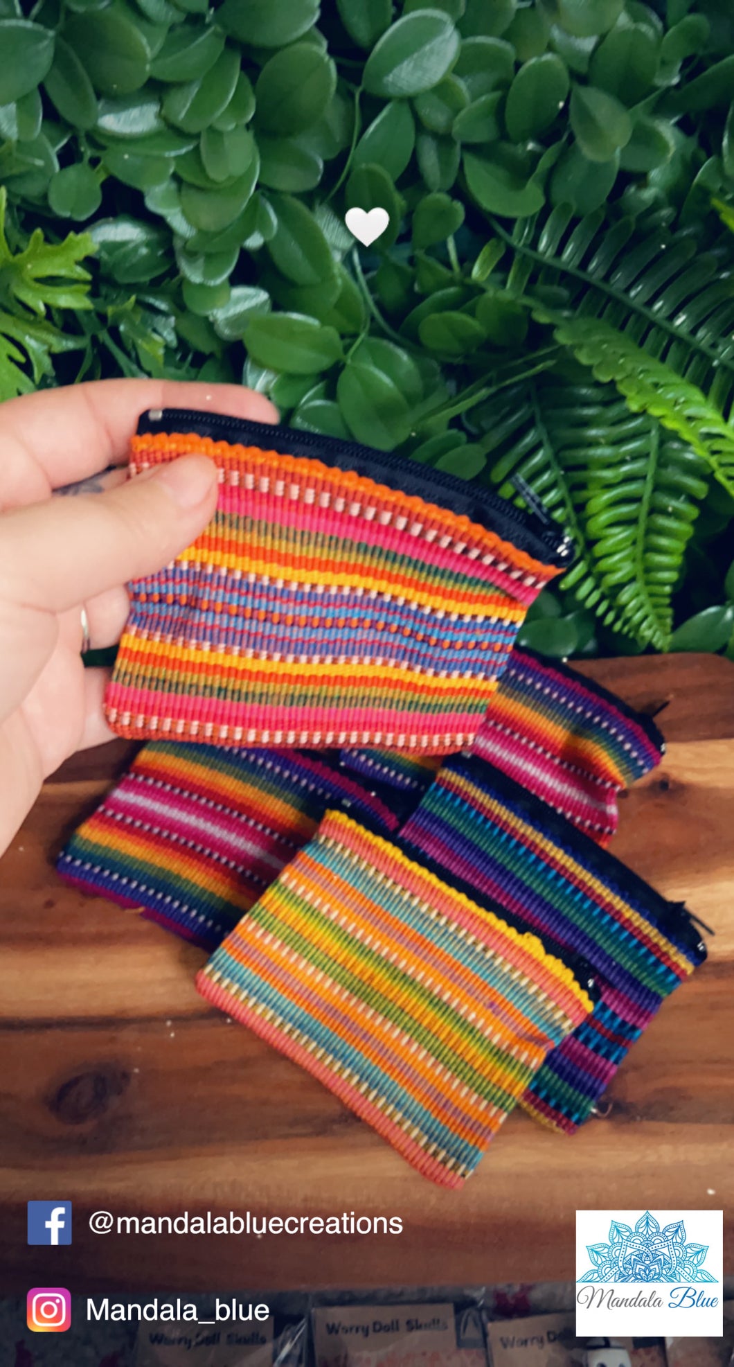 Guatemalan crochet coin purse