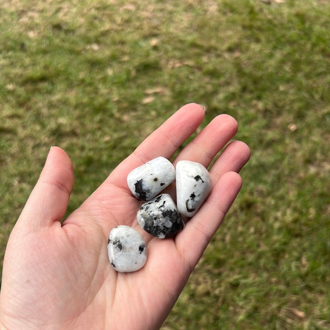 Rainbow moonstone tumbles