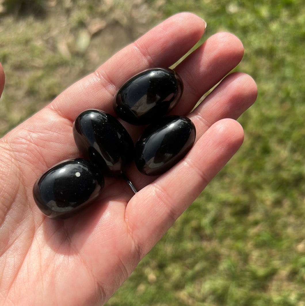 Black Obsidian tumbles
