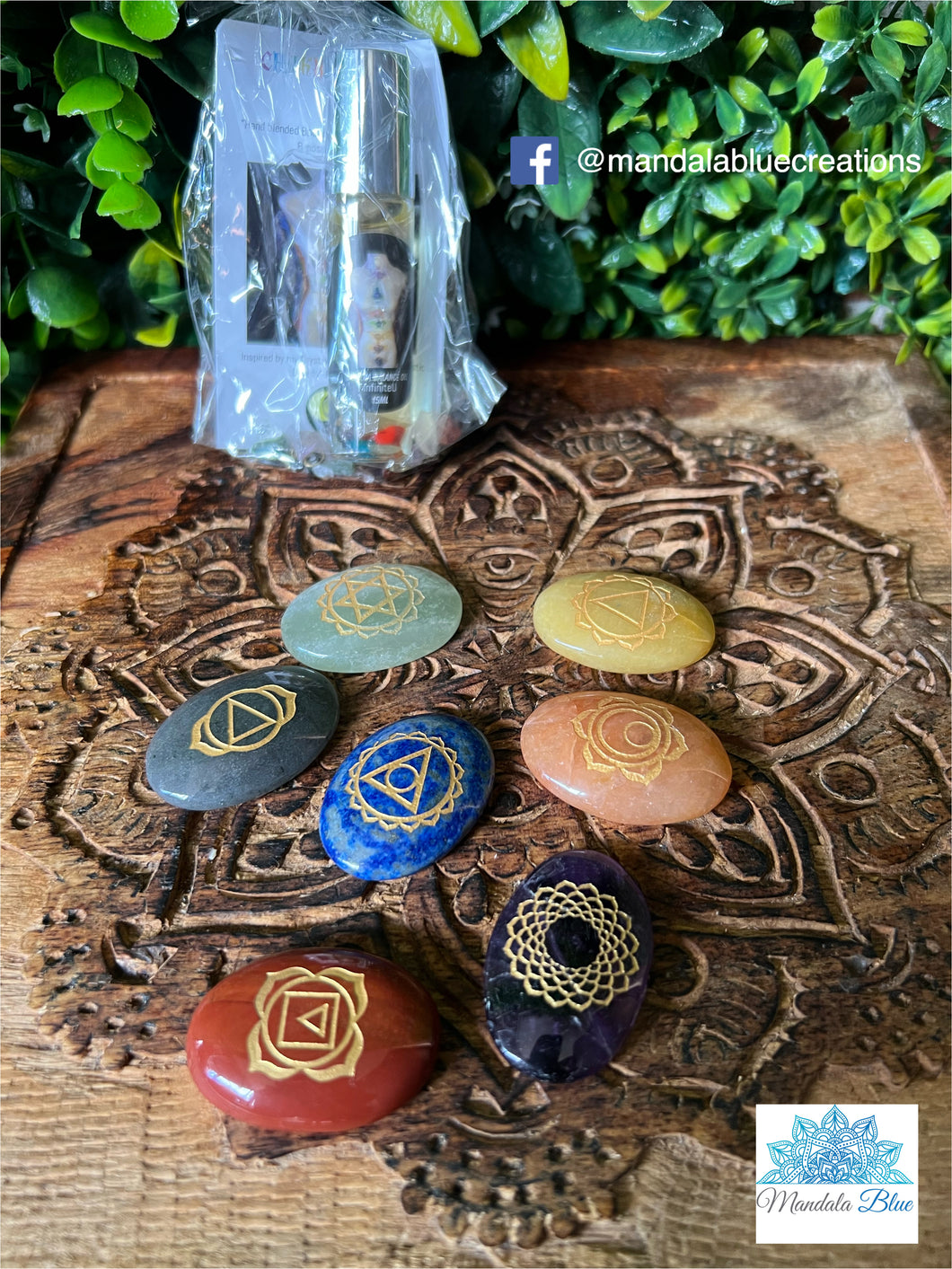 Chakra stone set with chakra oil