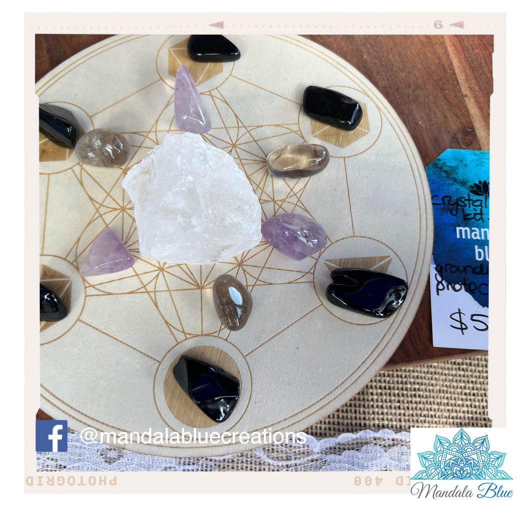 Crystal grid set-grounding and protection